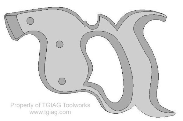 Ручка для ножовки по дереву чертеж