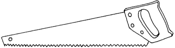 Ножовка трафарет