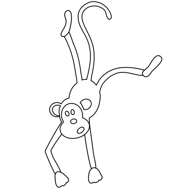Трафарет обезьяны