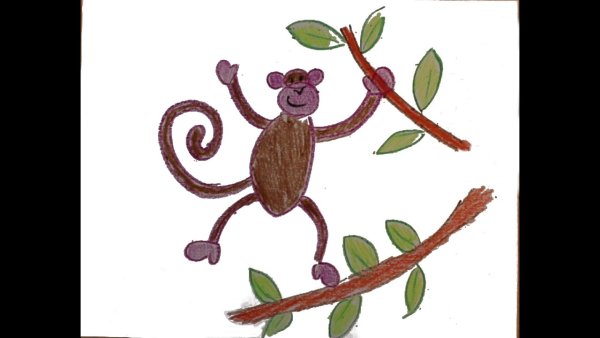 Обезьяна рисунок 5 класс