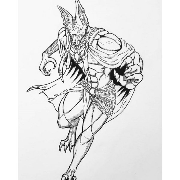 Анубис раскраска