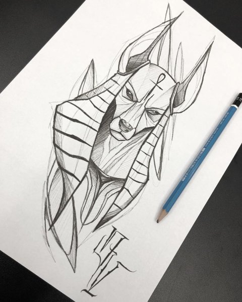 Анубис скетч эскиз