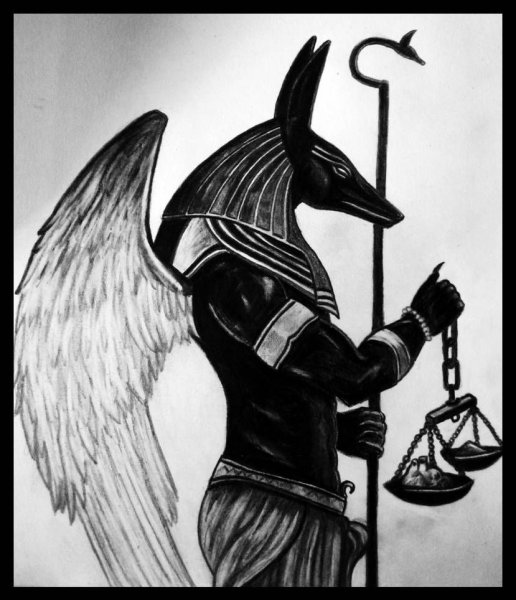 Тату сет Бог и Анубис