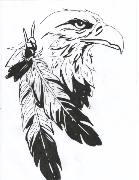Графический рисунок орла