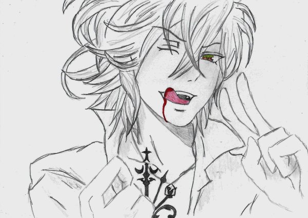 Девушка вампир рисунок