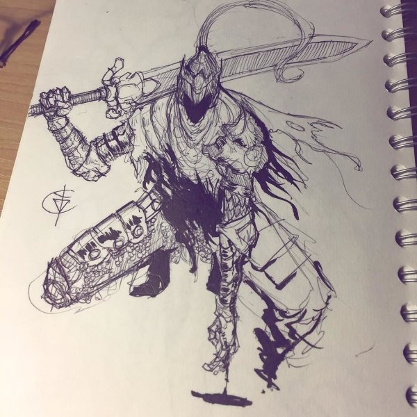 Дарк соулс 3 карандашом