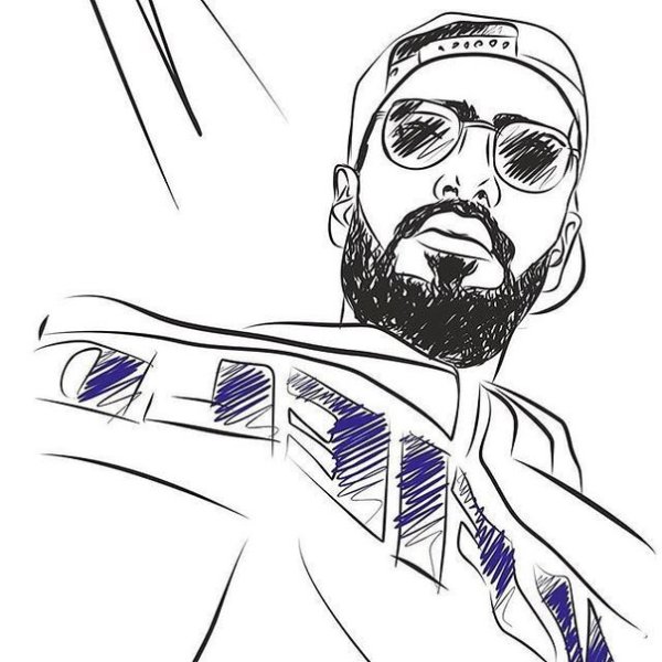 Срисовка мияги спереди