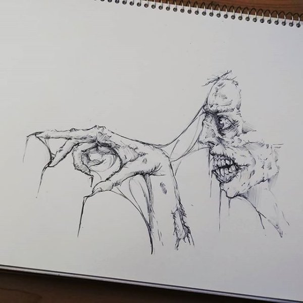 Страшные рисунки легко