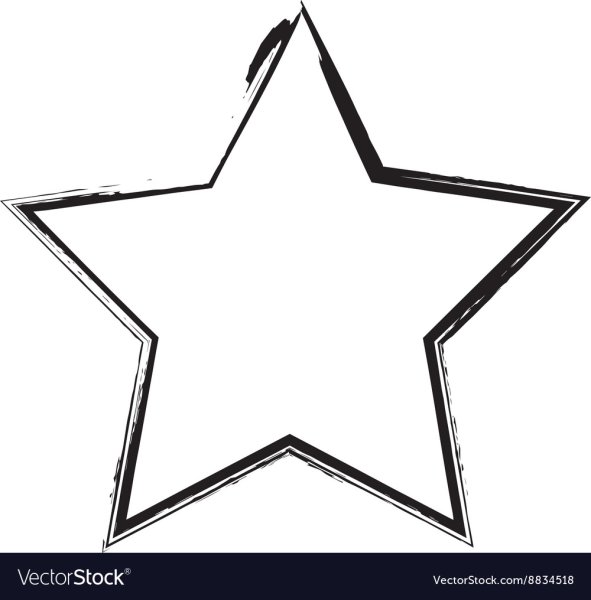 Звезда эскиз рисунка