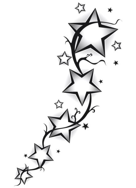 Татуировка звезда эскиз