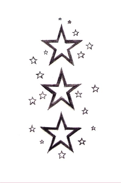 Эскиз тату звездочки маленькие