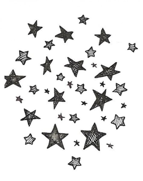 Звезда черно белая