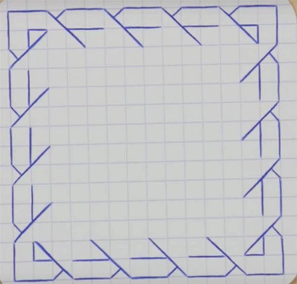 Узоры по клеточкам в тетради