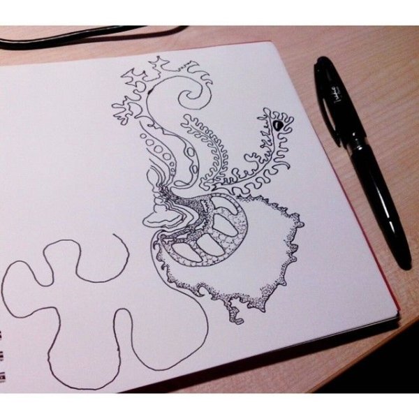 Рисуем с помощью перьевой ручкой