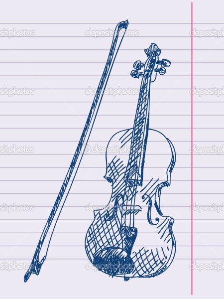 Скрипка с ручкой