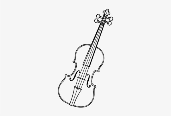 Раскраска скрипка и смычок