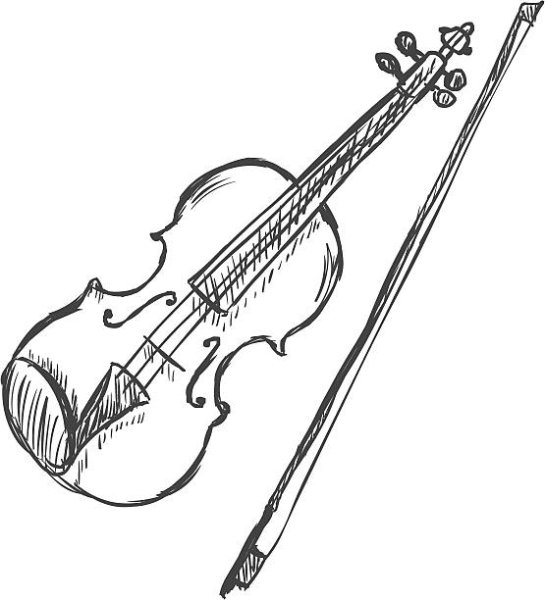 Струнно-смычковые инструменты раскраска