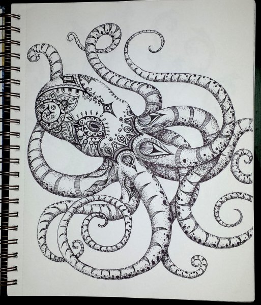 Дудлинг осьминог