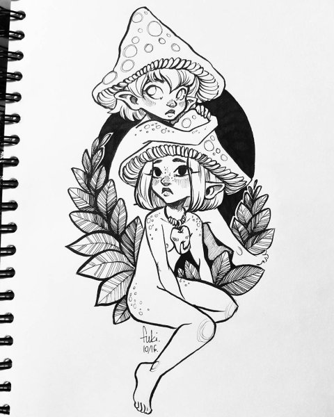 Рисунки для скетчбука ведьмы