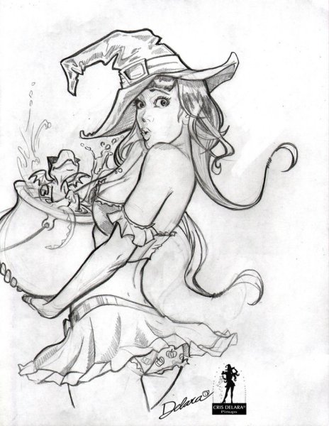 Ведьма набросок