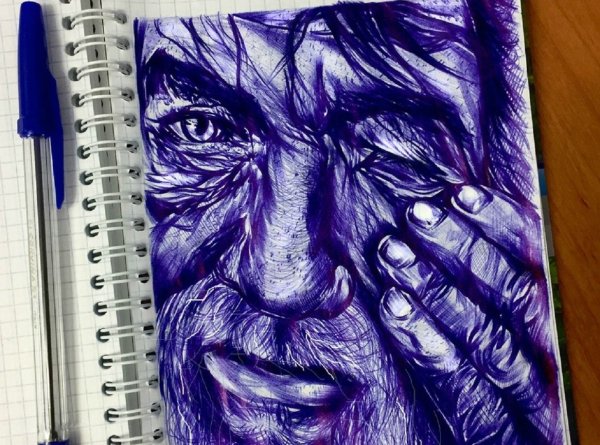 Рисование шариковой ручкой