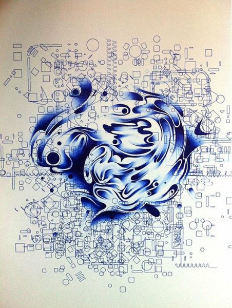 Абстракция ручкой