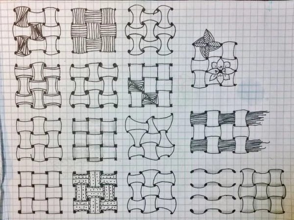 Рисунки на бумаге в клеточку
