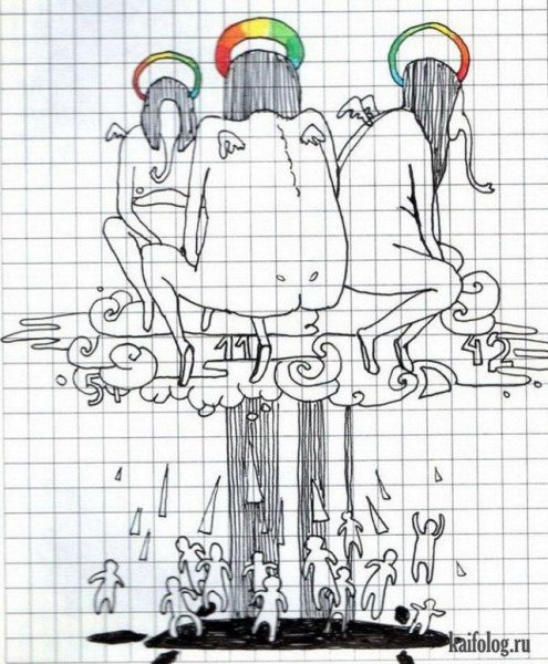 Смешные рисунки карандашом