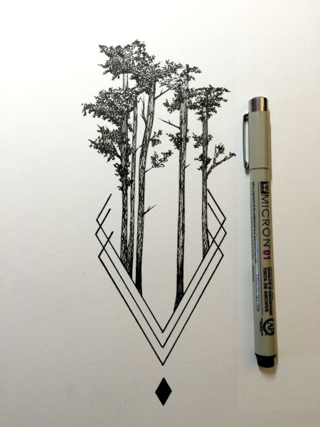 Рисунки че́рной ручкой