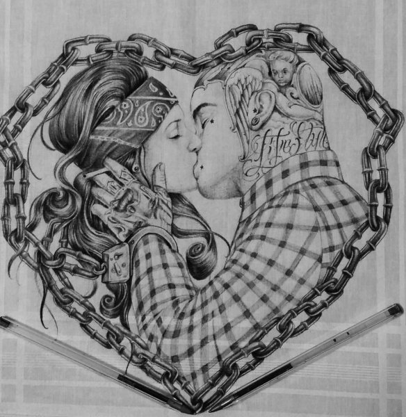 Эскиз тату пара