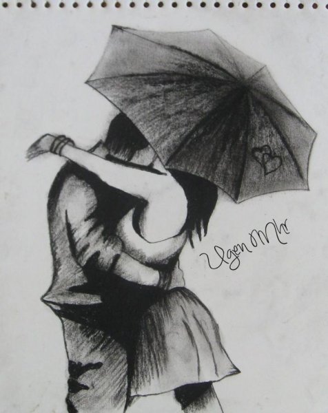 Рисунки карандашом грустные про любовь