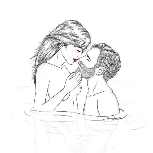 Рисунок карандашом парень с девушкой