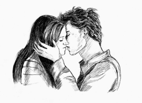 Влюбленные рисунок карандашом