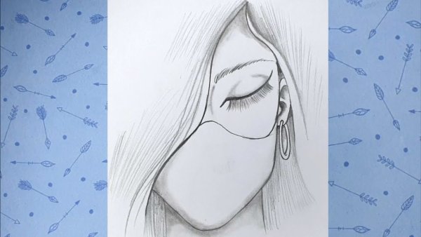 Нарисовать девушку ручкой