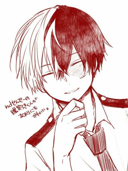 Тодороки шото Манга улыбка