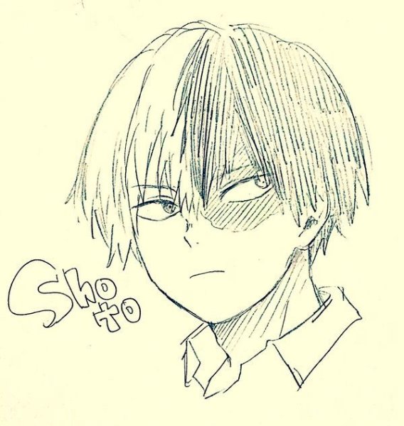 Скетчи аниме Тодороки