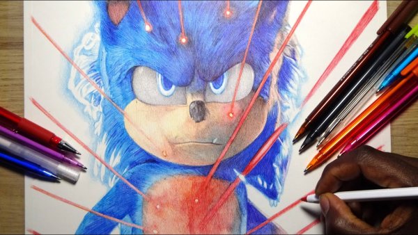 Как рисовать Соника в кино
