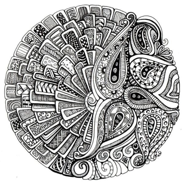 Дудл и Зентангл мандалы