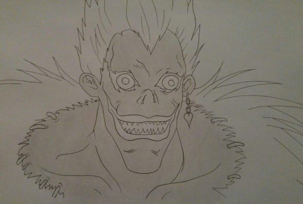 Рисунки Рюка из аниме тетрадь смерти