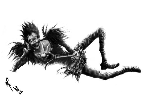 Рюк тетрадь смерти лежит