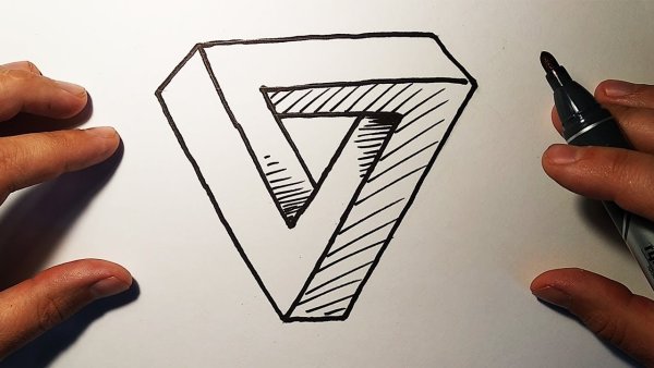 Рисунки иллюзии ручкой