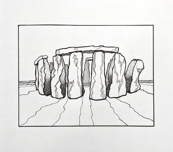 Менгиры дольмены кромлехи карандашом