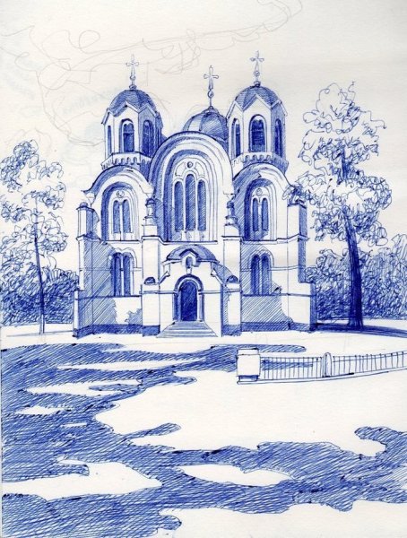 Храм рисунок