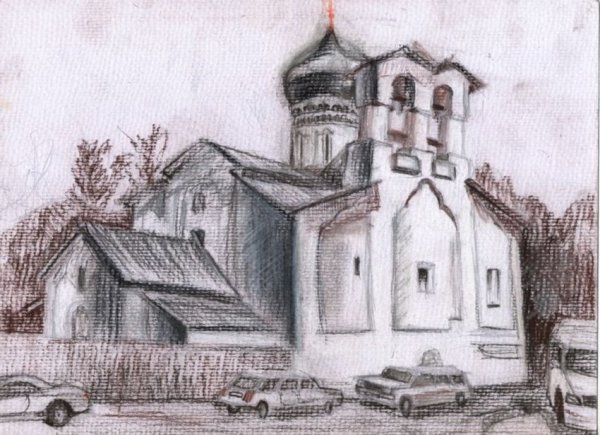 Линером архитектура зарисовка