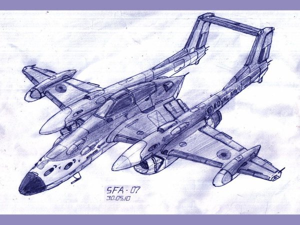 Зарисовки военных самолетов