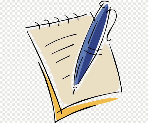 Лист с ручкой без фона