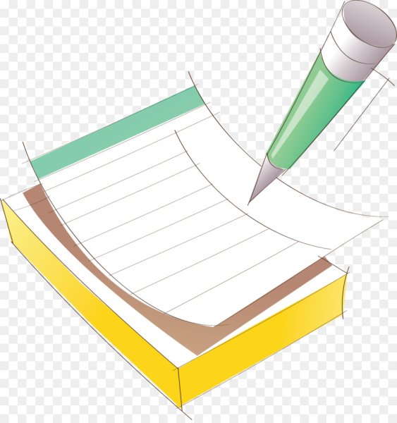 Ручка и бумага мультяшное