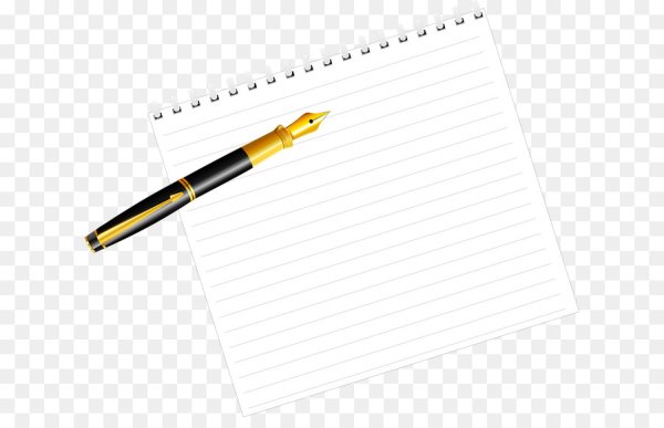 Листок и ручка без фона