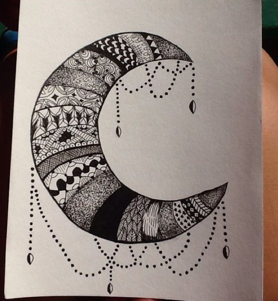 Зентангл Луна