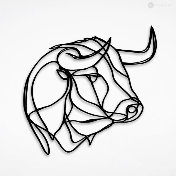 Бык одной линией